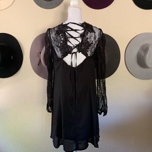 Nikibiki Lavender Lace Up Back Dress